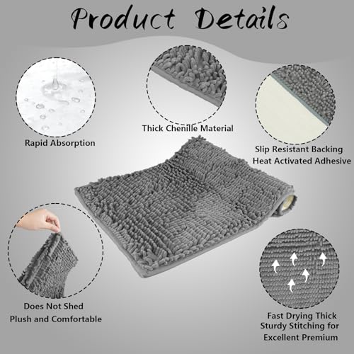 5 Pcs Guinea Pig Cage Liner 16 x 24 Inch Dark Gray Guinea Pig Bedding Washable Training Mat Reusable Small Animal Sleeping Pee Pads for Bunny Hamster
