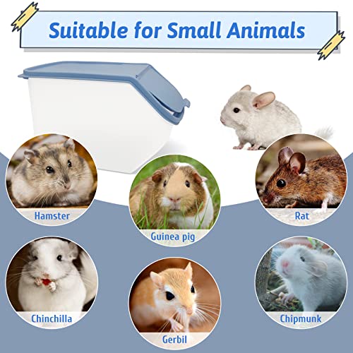 BNOSDM Chinchilla Sand Bath Container Chinchilla Dust Bath Tub Transparent Hamster Toilet Shower Room Plastic Hamster Bathroom Kit with Sand Cup&Scoop for Gerbil Hedgehog Squirrel (Blue) - color: Blue