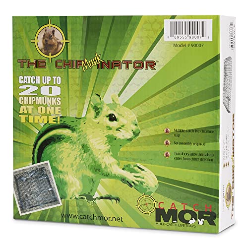 Rugged Ranch 2-Pack Chipmunkinator Multi-Catch Chipmunk Trap, Wire Cage, 14.5"x4"x14.5" Each - Live Catch-and-Release, 2-Door Humane Rodent Control, No-Poison Outdoor Use - color: Chipmunk, size: 2 Pack