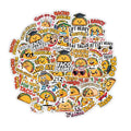 Vybonz Taco Sticker Funny Food Decal Mexican Cuisine Cartoon | Taco Stickers with Funny Food Quotes for Taco Lovers, Restaurant Fans, Laptop, Water Bottle and Notebook Use - color: Taco, size: 3in