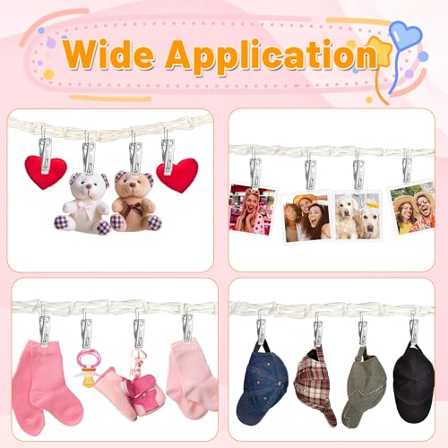 Stuffed Animal Storage Hammock Corner Hanging Stuffed Animal Holder | Boho Stuffed Animal Organizer Chain with 20 PCS Metal Clips for Hanging Hats Socks Holiday Cards - color: 1pc Beige