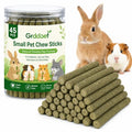 Grddaef 45Pcs Rabbit Toys, 300g Natural Timothy Grass Molar Teeth Stick Chew Toys for Chinchilla Rabbit Bunny Guinea Pig Treats - color: 18 Pcs