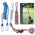 HOPET Dog Outdoor Bungee Hanging Toy, Tether Tug of War Toys for Medium to Large Dog to Exercise, Durable Interactive Tug Toy, Dog Rope Toys - color: 1-Blue