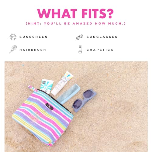 SCOUT Go Getter Pouch- Water-Resistant, Toiletry Bag - Pool | Features a convenient finger loop and zips closed. Folds flat, and easily wipes clean. Perfect for the beach and pool - color: Pool