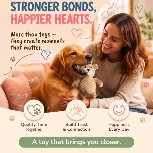 Act boldly 5-Pack Squeaky Dog Toys – Durable Animal-Shaped Plush Chew Toys for Dogs, Handmade Interactive Puppy Toys with Squeaker, Perfect for Reducing Destructive Behavior - color: blue/purple/green/grey/brown