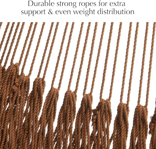Family Handwoven Rope Mayan Hammock, 600 lbs Capacity, Extra Large | 2 Person, Portable Carrying Bag, Easy-Used Tree Straps, Carabiners, Soft Fabric,Patio (Desert, XX-Large) - color: Desert, size: XX-Large