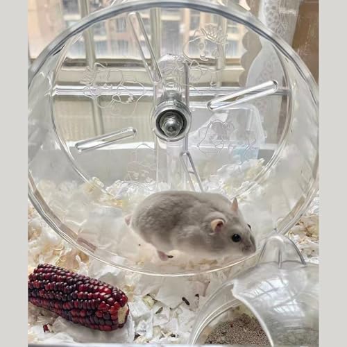 Silent Hamster-Wheel 7.1 Inch, Nonslip Spinning-Wheel, Exercise Hamster-Toys Platform for Hamster Cage Rat Cage Mouse Cage Small Pet Accessories for Hedgehog Gerbil Chinchilla Guinea Pig