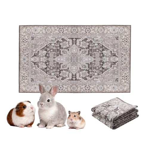Lovewag Guinea Pig Liner, Hamster Bedding, Caramel Crème, 16x24, 2 Pack | Waterproof, absorbent, washable, reusable cage liner and bedding mat for guinea pigs, hamsters, rabbits, ferrets, small pets - color: Caramel Crème, size: 16x24 inches (Pack of 2)