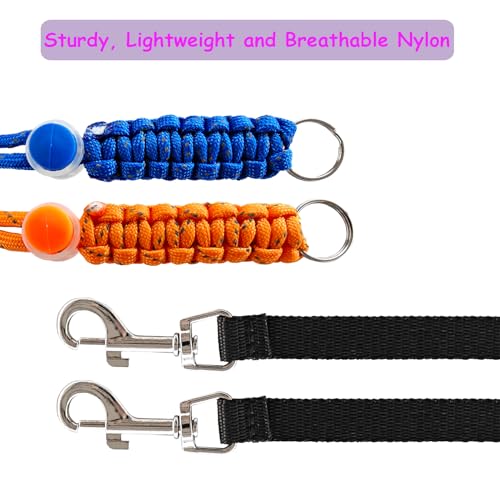 Handmade Figure 8 Harness and Leash for Ferrets/Guinea Pigs/Rats | Adjustable, Lightweight & Safe | Fits Small Animals: Bunnies/Bearded Dragons/Chinchillas/Reptiles/Birds/Squirrels/Rabbits - color: Blue+Orange