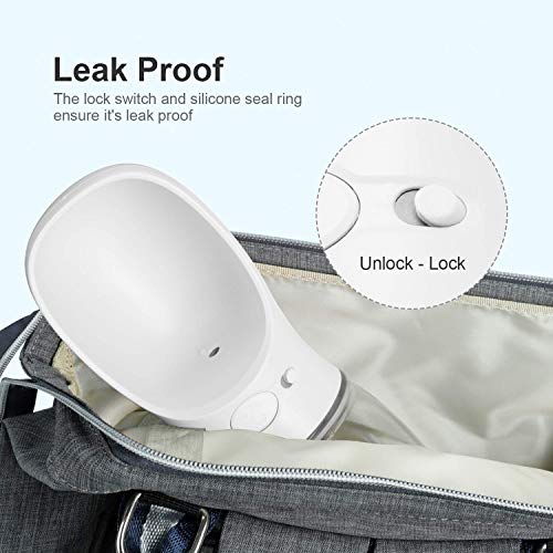 DEYACE Dog Water Bottle, Leak Proof Portable Pet Water Bottles for Dogs, Puppy Water Dispenser with Drinking Feeder for Travel (Milk White 12oz) - color: Milk White 12oz