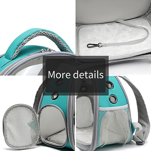 Portable Travel pet Backpack Carrier Hamster Bag Guinea Pig Bird Small Dog cat Turtle Carrier Rabbit Cage Squirrel Bearded Dragon Breathable Hangbag (Green+Accessories) - color: green+accessories