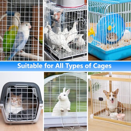 Bird Cage Cleaner Brush Kit Accessories,4 Pcs | Bird Poop Remover Cleaning Tools Set Accessories for Small,Medium,Large,Tall,Parakeet,Budgie,African Grey Parrot Birds Cage