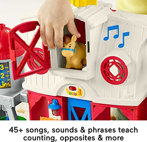 Fisher-Price Little People Caring for Animals Farm Electronic Interactive playset with Smart Stages Learning Songs for Toddlers Ages 1 and up (Amazon Exclusive) - style: Refreshed Farm