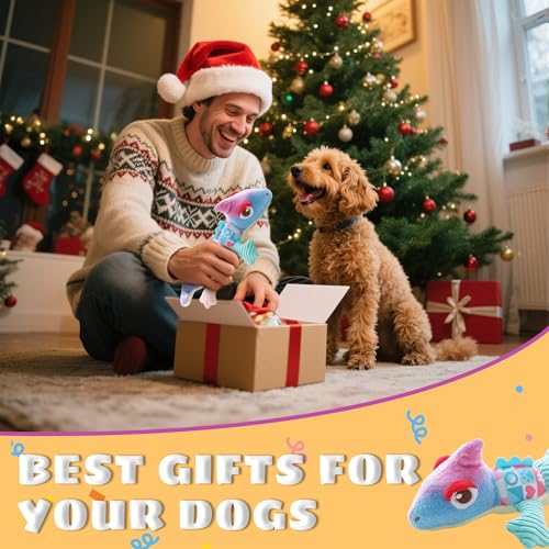 Squeaky Dog Toys Stuffed Plush Pet Toy, Eliminates Boredom for Small Medium Breed, Chewing and Playing Tug of War to Keep Them Busy (Chameleon) - color: Chameleon