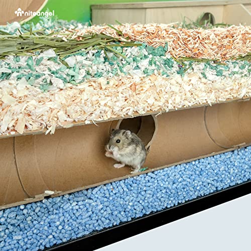 Niteangel Creative & Composable Hamster Tunnel - DIY & Build Unique Tube Burrow as Hideout for Small Sized Animals Like Hamsters Mouse Gerbils Mice (Half Tunnel Set) - size: Half Tunnel Set