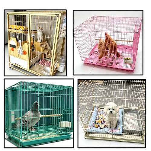 5 Pcs Set Bird Cage Cleaner Bird Cage Cleaner Brush with Stainless Steel Scraper, Long Handle Pet Cage Cleaning Tool for Parakeet Parrot Cage, Poop Remover Brush for Small Animal Cages Accessories