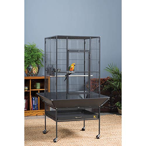 Prevue Pet Products 3352COCO Park Plaza Bird Cage, Coco Brown | Large Brown Steel Bird Cage with Rolling Stand and Perches, Ideal for Cockatiels and Medium Birds - color: Coco Brown