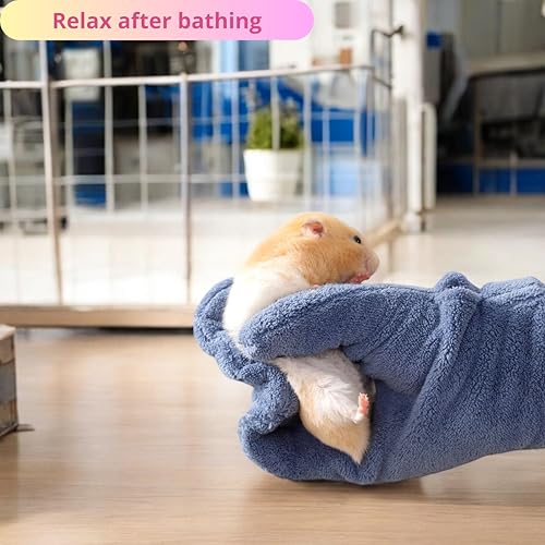 Hamster Calming Bite Proof Gloves and Grooming Brush Set, Hamster Bite Resistant Gloves Massage Brushes, Anti-Bite Glove Grooming Supplies For Small Animals Rabbit Rat Sugar Glider (Pink) - color: Pink