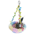 Hanging Bird Hammock for Cage Warm Plush Hanging Bird Bed Bird Snuggle Hut Parrot Hanging Sleeping Bird House for Parakeet, Conure, Budgie, Cockatiel, Lovebird, Finch, Hamster-Pink - color: Pink