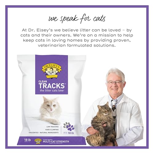 Dr. Elsey's Clean Tracks Clumping Clay Cat Litter 18 lb. Bag - size: 18 pounds
