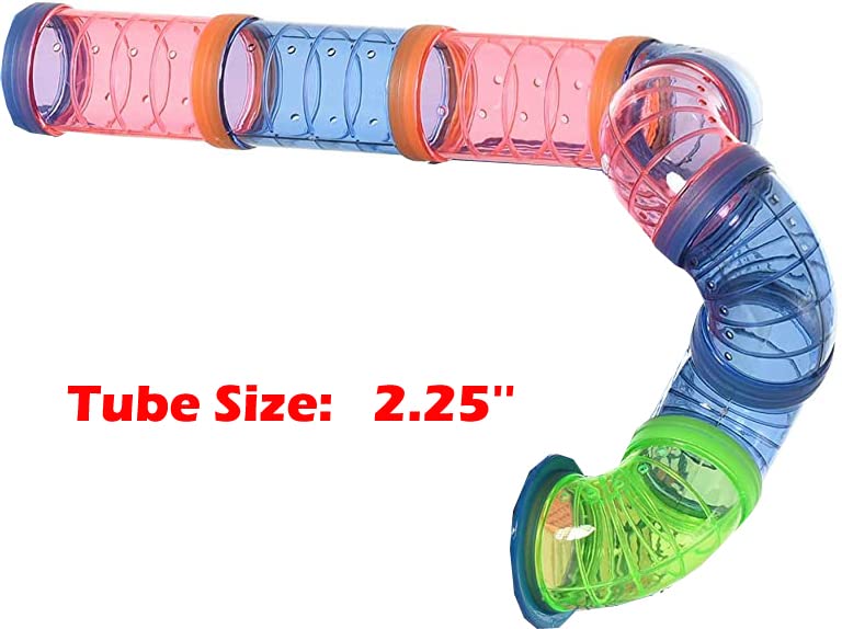 5-Level Large Crossover Twin Towner Tube Tunnel Habitat Hamster Rodent Gerbil Mouse Mice Rat Cage (Blue) - color: Blue, size: 31.0"L x 14.5"W x 33.0"H