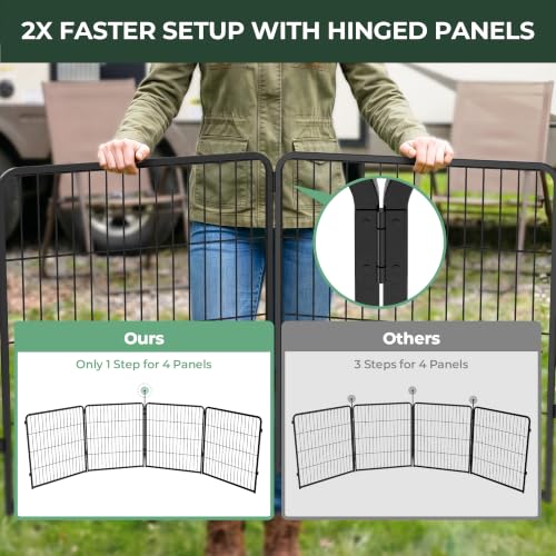 FXW Instant Dog Playpen, RV Camping, Outdoor & Yard, 32" H, 16 Panels | Portable, Easy setup, Heavy-duty, DIY layouts, For Small & Medium Dogs, Patented - size: 32"H