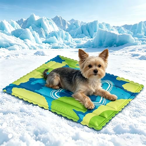 Dog Cooling Mat, L-25"x19" | Self Cooling with Non-Toxic Gel, Waterproof, Durable, For Indoor & Outdoor in Summer - size: L-25"x19"