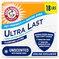 ARM & Hammer Ultra Last Clumping Cat Litter, Unscented, MultiCat, 18 Lbs | Clumping Formula, 99% Dust Free, Pet Friendly, Baking Soda Odor Control - size: 18 lbs (Pack of 1)
