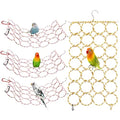 BNOSDM 4 Packs Bird Hemp Rope Net Swing Climbing Rope Net for Birds Parrot Ladder Macaw Hanging Hammock Activity Toy for Rats Parakeet Cockatiel Cockatoo Conure African Grey Budgie