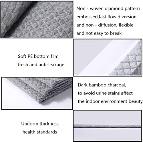 kathson Rabbit Pee Pads Disposable Cage Liners 100PCS All Absorb Black Carbon Odor Control Bunny Training Accessories with Quick-Dry Surface for Puppy Guinea Pig Kitten Hedgehog Small Animals - size: 17.7" x 12.9" / 100PCS