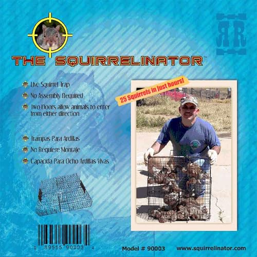 Rugged Ranch Squirrelinator Humane Multi-Catch Live Animal Trap, 2-Pack | Squirrel Trap for Indoor or Outdoor, Reusable Catch and Release Metal Wire Cage Catcher for Chipmunks and Rodents - color: Squirrel, size: 2 Pack