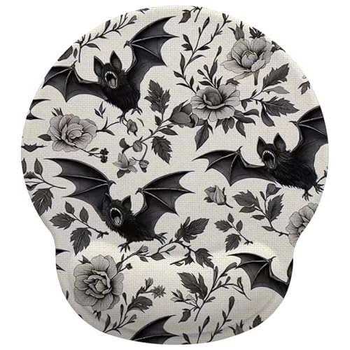 Bats Mouse Pad with Gel Wrist Support, Smooth Surface Ergonomic Mouse pad, Non-Slip Pain Relief Desk Mat for Gaming, Work & Office Desktop - color: Bats