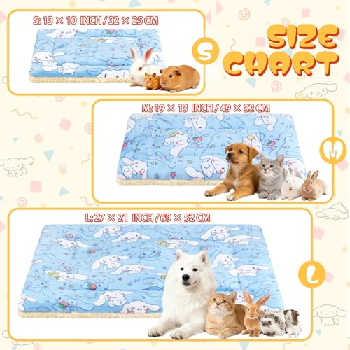 2 Pcs Guinea Pig Bed, Washable Rabbit Bunny Bed Mat Soft Small Animal Winter Bed Pads Sleeping Pads for Rat Chinchilla Hedgehog Hamster Squirrel Ferret (13 x10 inch) - size: 13 x10 inch