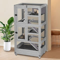 GUTINNEEN 5-Level Chew-Proof Ferret Cage with Durable Metal Enclosure, Portable Chinchilla Cages with Wheels for Ferrets, Guinea Pigs, Rats, Squirrels, Small Animals, 55.2" H
