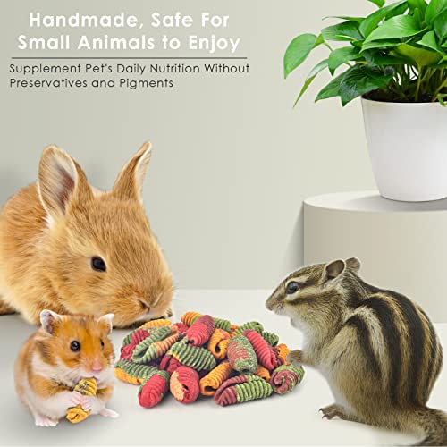 ERKOON Chinchilla Treats, Chew Toys for Teeth for Rabbit Guinea Pig Gerbil Rat Dwarf Hamster (Mixed-Large Size)
