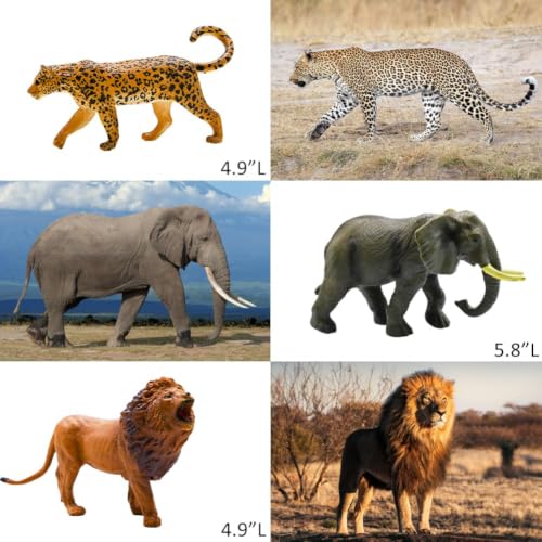 65PCS Safari Jungle Animals Figures Toy with Building Blocks for Kids 3-8 | Realistic African Wild Animals with Fence & Storage Box, Zoo Learning Toys Christmas Birthday Gift for Boys Girls - style: Safari Animals Playset