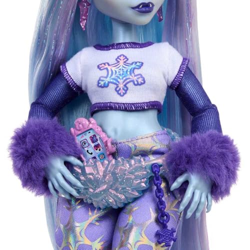 Monster High Abbey Bominable Doll | Yeti Doll in Furry Purple Clothes with Pet Mammoth, 7 Accessories, a Backpack, Glasses and Popsicle (Amazon Exclusive) - style: Abbey Bominable