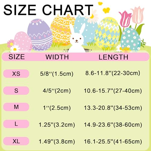Easter Dog Collar with Bow Tie, Cotton Bunny Bowtie for Large Girl Boy Dog, Cute Rabbit Pet Collar with Metal Buckle, Gift, S - color: EasterCarrot&Bow CSB, size: S