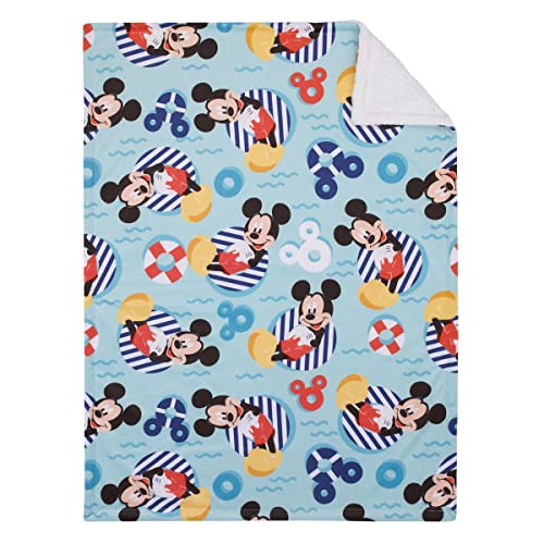 Disney Mickey Mouse Summertime Splash Sherpa Baby Blanket - color: Mickey Mouse - Summertime Splash