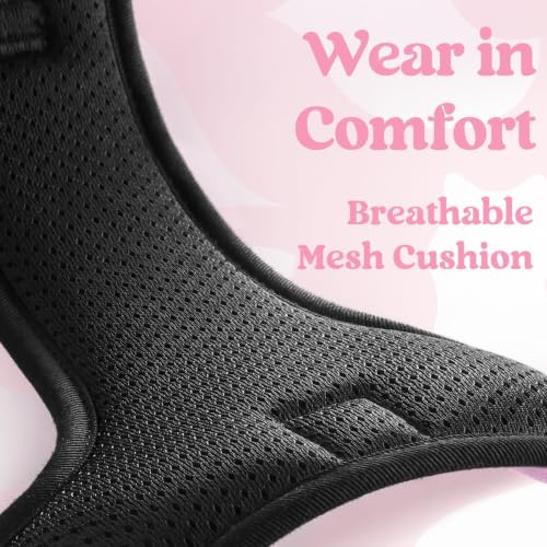 rabbitgoo Dog Harness Small Sized, Updated Easy On & Off with 3 Buckles | No Pull No Choke, Walking with 2 Clips and Handle, Adjustable Soft Reflective, Pink, Small - color: Pink, size: Small