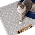 GORILLA GRIP Cat Litter Box Mat, Cushioned Coil Mesh Litter Trapping Mats, Scatter Control Supplies for Less Mess, Phthalate Free, Ultra Deep Catch Grooves, Rinse or Vacuum to Clean, 24x17 Light Gray - color: Light Gray, style: Small (24" x 17")