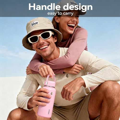 32oz Insulated Stainless Steel Water Bottle with Straw Lid Lager Capacity - color: Pink
