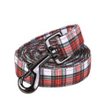 Dog Leash, Christmas Dogs Leashs Red Plaid Print Cotton Adjustable Dog Leash for X-Small Boys and Girls Dogs - color: Christmas Plaid, size: X-Small (Pack of 1)