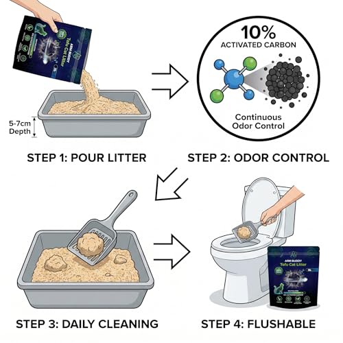 Tofu Cat Litter 3LB for Travel & Short Trip - size: 3LB