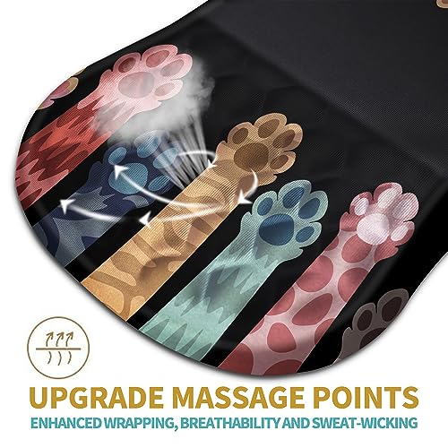 Hokafenle Ergonomic Mouse Pad Wrist Support with Massage Design, Wrist Rest Pain Relief Mousepad with Memory Foam&Non-Slip PU Base, Mouse Pads for Wireless Mouse & Desk (12x8 inch,Paw) - color: HK023-Paw