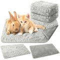2 Pcs Guinea Pig Warm Bed Mat Small Pet Blankets Dog Bedding Guinea Pig Fleece Cage Liners Washable Waterproof Mats Sleep Pad Cover Hamster Cat Dog Cage Liners Accessories(Rectangle,24 x 16)