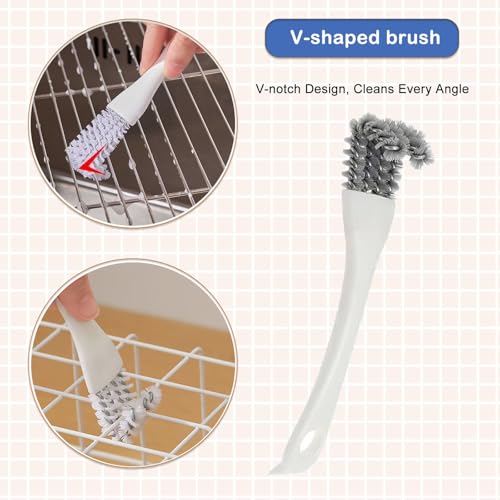 6 PCS Bird Cage Cleaning Kit Stainless Steel Scraper Fork Wire Brush Dustpan Set for Pet Cage