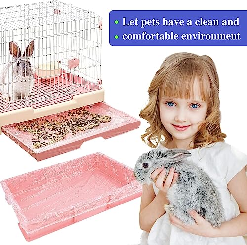 100 pcs Disposable Cage Liners, Clear Plastic Rabbit Cage Liner Bag | Universal Toilet Film for Bunny, Hamster, Totoro, Hedgehog, Guinea Pig and Small Animals(100pcs, 47in) - size: 1 Count (Pack of 100)