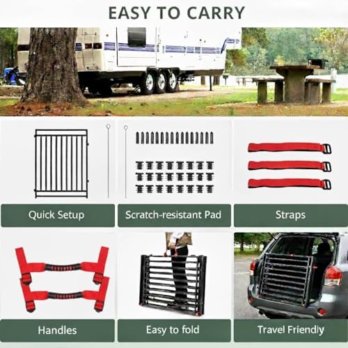 Thickened Outdoor Dog Fence, 47" H, 32 Panels for Yard & Camping | Easy Setup, Flexible Layouts, Thickened Panels, Heavy-Duty, for Medium & Large Dogs and Farm Use, Patented - size: 47" height, style: 32 Panels