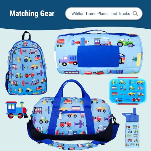 Wildkin Reusable Food Container for Kids – Airtight, Leak Resistant, Dishwasher Safe - Trains, Planes & Trucks - color: Trains, Planes & Trucks